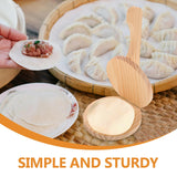 VOSAREA Wood Dumpling Presser Kitchen Dumpling Press Tool Wonton Skin Press Maker Dumpling Maker Machine for Ravioli Pancakes Pizza Manual Corn Tortillas Sugar Pancakes Wrapper (8.25X4.91X2.36 Inch) VOSAREA