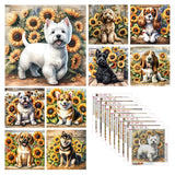 Stalente Diamond Painting Kits for Adults Dog and Sunflower, 9 Pack 5D Diamond Art Kits for Beginners Round Full Drill Diamond Painting for Home Wall Decoration Gift 12×12inch, Animal Flower Stalente
