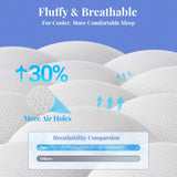 OhGeni Cooling 4 inch Dual Layer Twin Mattress Topper, 2 inch Cooling Gel Memory Foam, 2 inch Down Alternative Pillow Top Pad, Mattresses Cover for Bed, Medium Support, Fits 6”-19” Deep Pocket OhGeni