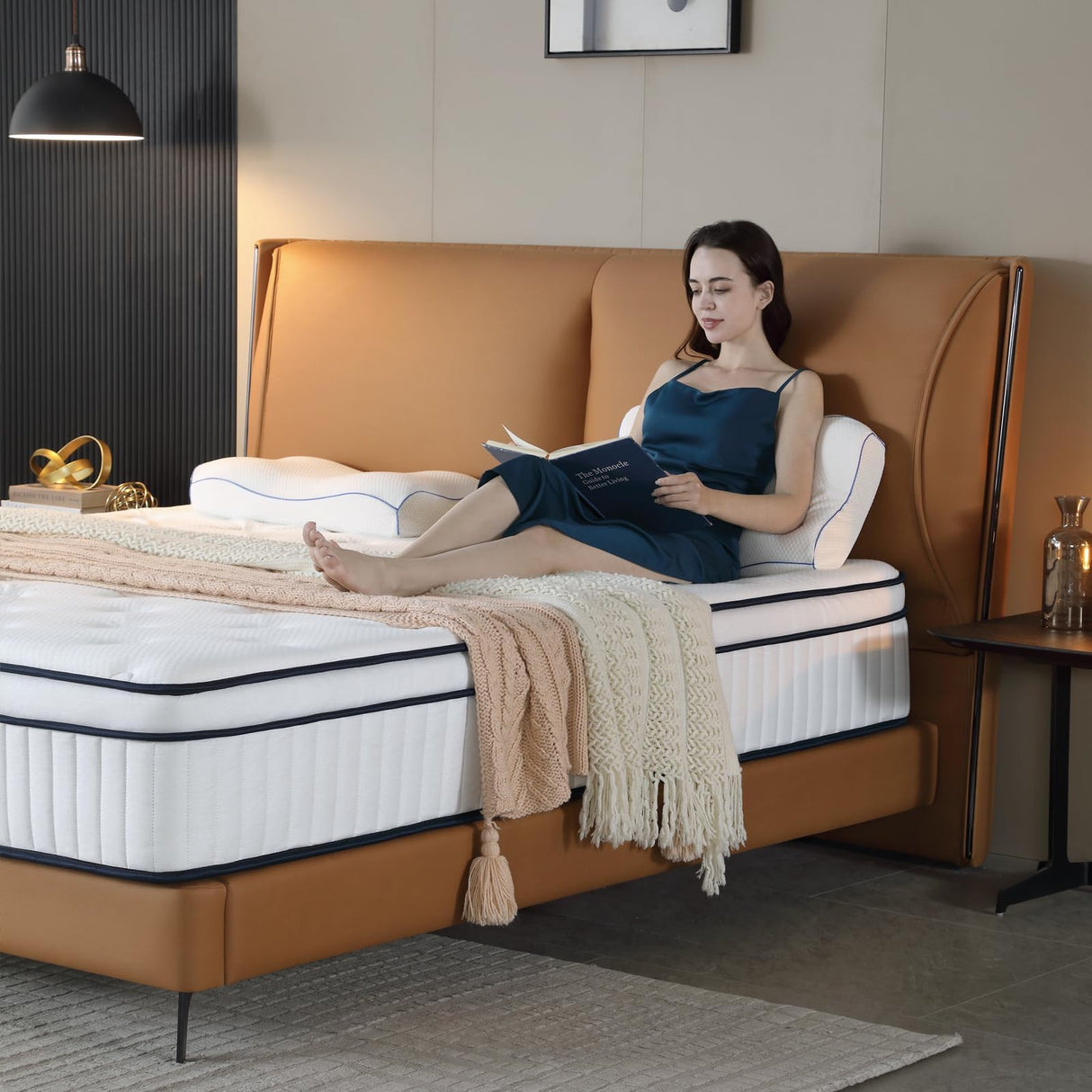 King Size Mattress, 14 Inch King Mattress in a Box, Medium Firm Hybrid Mattresses with Pocket Spring and Soft Foam, Optimal Motion Isolation & Strong Edge Support, Pressure Relief SUAYEA