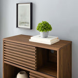 Modway Render Three-Tier Display Storage Cabinet Stand, Walnut Modway