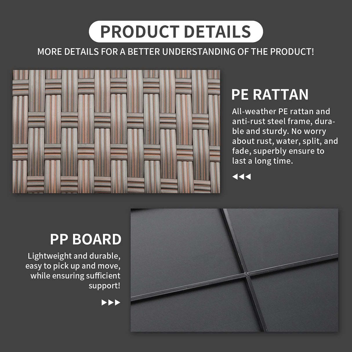 Rattaner Outdoor Storage Table Wicker Patio Coffee Table All-Weather Wicker Side Table with Waterproof Cover, Brown Rattaner