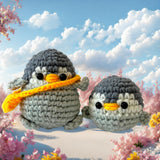 Weronique Penguin is a Challenging Crochet kit for Beginners, Step-by-Step Crochet Tutorial Help The Crafter to Easily Get Started, DIY Crochet Knitting Material Kit Included All The Necessary Tools Weronique