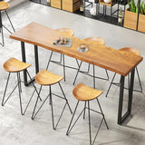 Counter Height Bar Table, 47.2in Home Bar Height Pub Table Industrial High Top Dinning Tables Rectangular Bar Height Tables, Outdoor Long Narrow Console Tables for Coffee Kitchen Restaurant(47.2in) bbyekctc