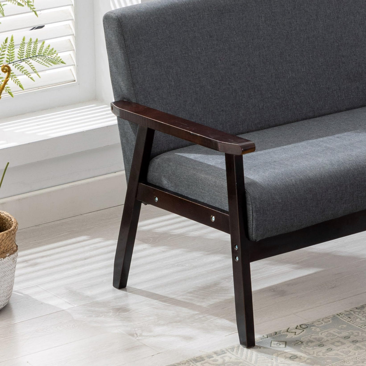 Lilola Home Bahamas 45" W Dark Gray Loveseat Lilola Home