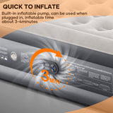 InnoTruth Queen Air Mattress with Built in Pump, 18" Raised Blow Up Colchones Inflables Airbed for Guests & Home, Inflatable Mattresses, Ideal for Home Use and Outdoor Camping, 600lb Weight Capacity InnoTruth