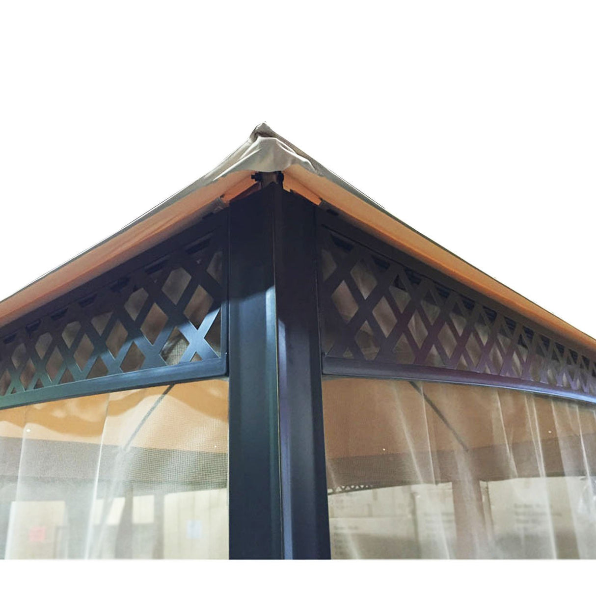Garden Winds Replacement Canopy for The Windsor Gazebo Models L-GZ717PST-C, A111001701, 810213583 - Riplock 350 - Beige Garden Winds