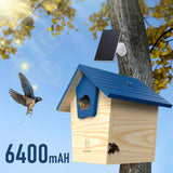 Qidoubird Smart Birdhouse with Camera, 2.4G WiFi Bird Watching Camera Night Vision, Wood Birdhouse Camera Auto Capture Bird Videos & Real Time Notify, Best for Bird Lovers Qidoubird