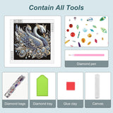 Anuver Diamond Painting Kits for Adults Swan, 5D Special Shape Crystal Rhinestones Diamond Painting for Beginners, Diamond Art Kits for Home Wall Decoration, 12×12 Inch Anuver
