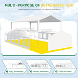 Greesum 20X40 Outdoor Canopy Tent Patio Camping Heavy Duty Gazebo Shelter Party Wedding BBQ Events with Side Removable Walls, Waterproof Shelter, White Greesum