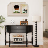 36''x24'' Farmhouse Wood Decorative Wall Mirrors with Beads, Boho Large Wide Arch Mirror for Living Room, Bedroom, Entryway, Fireplace HOITUZYUS