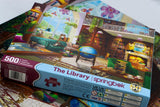 Springbok The Library 500 Piece Jigsaw Puzzle for Adults - Cozy Library for Booklovers - Unique Cut and Perfectly Fit Pieces - Finished Size 23.5" x 18" Springbok