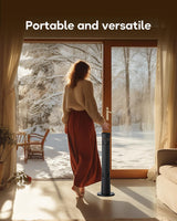 Aerozy Patio Heater for Outdoor Use, Electric Space Heater Indoor, Portable Infrared Heater with 60-Degree Oscillation, Timer, Remote, for Patio, Gazebo, Jet AEROZY