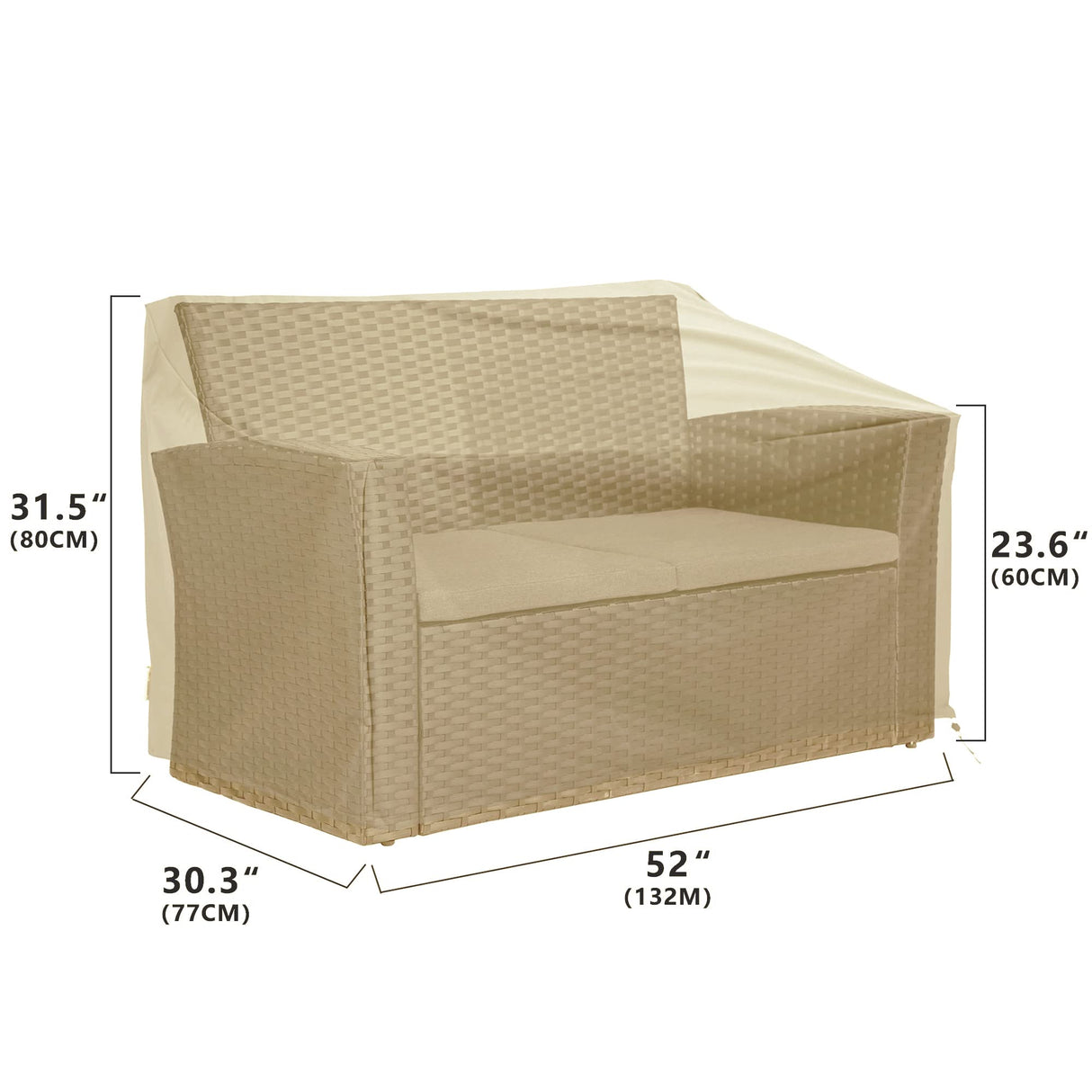 Baner Garden Patio Furniture Covers,Outdoor Furniture Cover Waterproof,Patio Furniture Set Covers for 4 Piece Outdoor Conversation Set,Patio Covers Set Beige BANER GARDEN