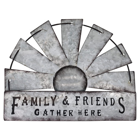 Fleecy day Metal Half Windmill Decor, Rustic Farmhouse Wall Art Decor, Metal Art Wall Decor for Living Home Bedroom Dark Kitchen Fleecy day