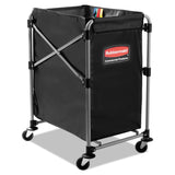 Rubbermaid Commercial 1881749 Collapsible X-Cart Steel 4-Bushel Cart 20 1/3w x 24 1/10d Black/Silver Rubbermaid