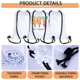 MAIKESUB 20 Pieces Sublimation Drawstring Backpack Bags Cinch Sack with String DIY Gym Sports Sackpack Lightweight MAIKESUB