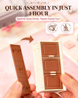 Rolife Super Creator DIY Miniature Plastic House Building Set Playset with LED, Suitable for Mini Figures Construction Toys Diorama Kit Gifts for Teens Adults (Tasty Cake Shop) Rolife