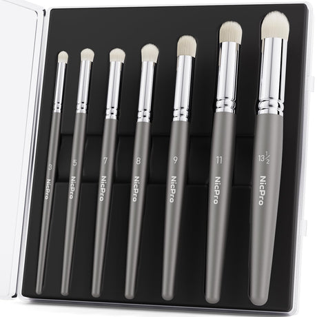 Nicpro Dry Brush Miniature Painting, 7 Sizes Professional Drybrush Set with Storage Box, Hobby Detail Paint Brushes for Tabletop & Wargames Miniature Warhammer 40K Model Painting Nicpro