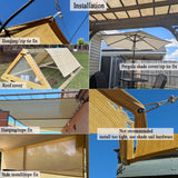 Vocray 90% Shade Cloth for Patio, 8X15 Ft Pergola Shade Cover, Sun Shade Sail for Beach, Deck, Porch, Balcony, Gazebo, Outdoor Shade for Garden, Carport, Pool. Vocray