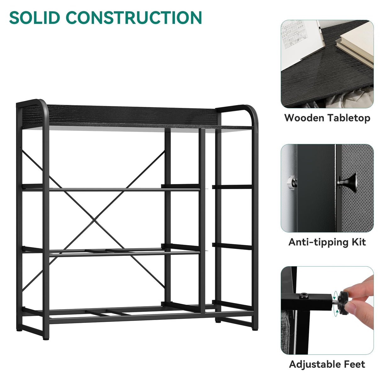 YITAHOME Dresser for Bedroom, Fabric Dresser with 7 Drawers, Furniture Storage Tower Cabinet for Bedroom, Living Room, Hallway, Closet, Black Wood Grain YITAHOME