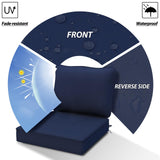 AAAAAcessories Outdoor Deep Seat Cushions for Patio Furniture, Waterproof Replacement Patio Chair Cushions Set of 4, 24 x 24 x 5 Inch, Navy Blue AAAAAcessories