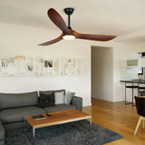 Farmhouse Rustic Ceiling Fans with Lights, 60 inch Outdoor Ceiling Fan for Patios with Light, 3 Blades Wood Ceiling Fan Damp Rated Large Airflow Commercial Ceiling Fan for Exterior House Porch Gazebo AUNLPB