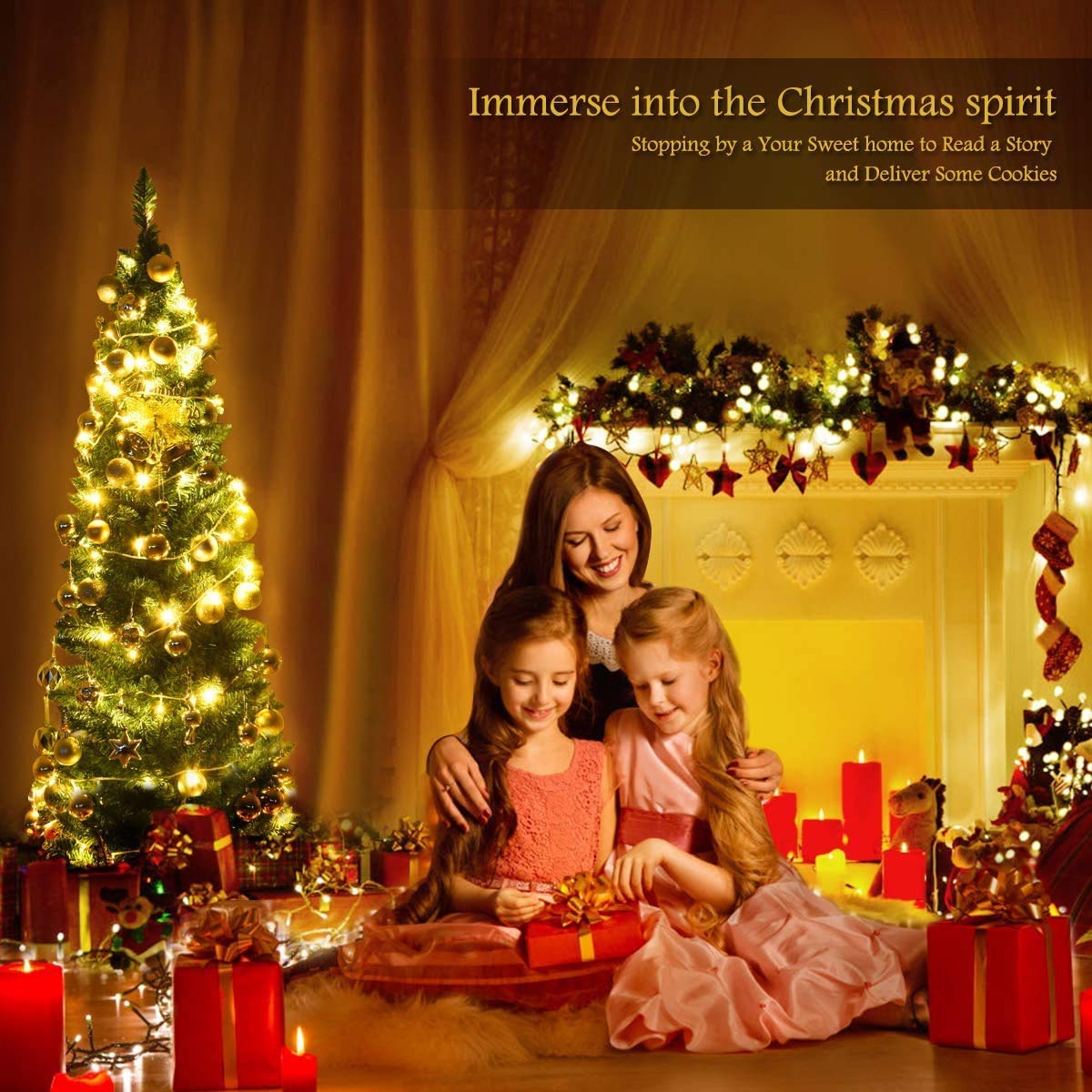 Giantex, Green Artificial Pencil Christmas, Premium Hinged Pine Tree with Solid Metal Legs, Perfect for Home, Shops and Holiday Decoration, (5FT) (Artificial Pencil Christmas Tree) Giantex