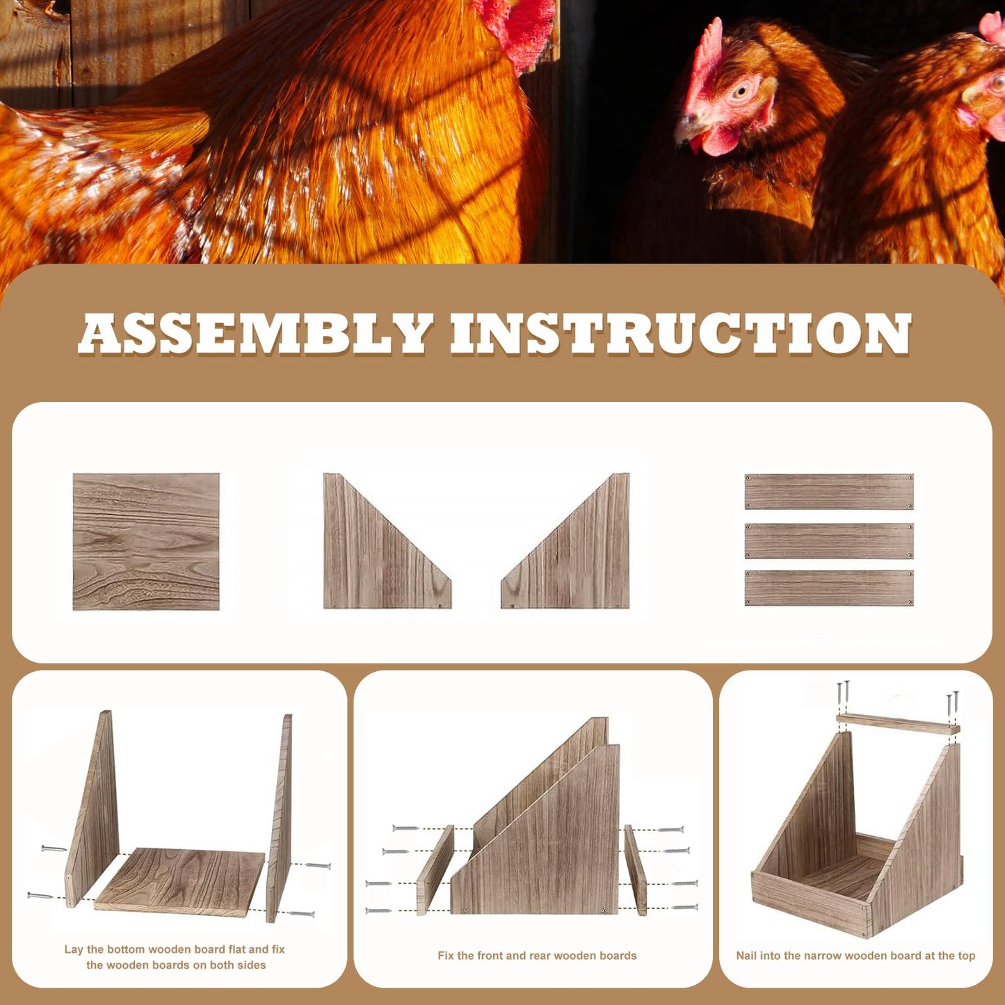 Chicken Nesting Boxes for Laying Eggs,Nesting Boxes for Chickens,Chicken Laying Boxes,Laying Boxes for hens,Wood Duck Nesting Box,nest Boxes for Chickens,Chicken nest Box,Chicken coop Nesting - WoodArtSupply