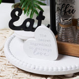 GENMOUS Farmhouse Kitchen Tiered Tray Decor Items Mini Set, Rustic Black and White Kitchen Counter Decor, Two Tiered Tray Kitchen Decor Set for Home Kitchen Dining Room Table Decoration GENMOUS & CO.