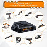 VINIDA 2Pack 20V 4.0Ah Battery 20V Max WA3520 Lithium Battery WG151s WG155s WG251s WG255s WG540s WG545s Tool Batteries VINIDA