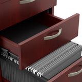 Bush Business Furniture Office in an Hour 3 Rolling File Cabinet | Mobile Under Desk Drawers for Letter, Legal, and A4-size Document Storage, Hansen Cherry Bush Business Furniture