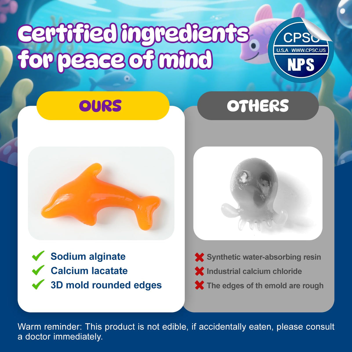 Magic Water Elf Toy Kit, Aqua Fairy Water Gel Kit for Kids with 20 Magic Gel & 10 Molds,Make Your Own Water Pets & Squishy Toys, Craft Kits for Kids Ages 8 9 10 Years Old TMOL