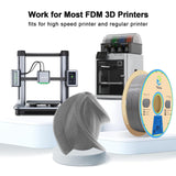 YOUSU PETG 3D Printer Filament 1.75mm Gray 1KG(2.2lbs), Better Physical Strength and Layer Bonding Performance 3D Printing Filament,Dimensional Accuracy +/- 0.02mm,Fits for Most FDM 3D Printers Yousu