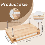 FUXAFU 50 Pcs Book Binding Kits, 13"x7.9" Inch Wooden Book Press，Books Binding Materials, with Bone Folder, Awl, Needles for DIY Bookbinding, BookRepair, Handmade Crafts FUXAFU