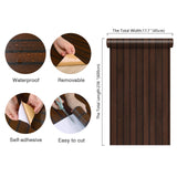CHIHUT 17.7”x236” Dark Brown Vertical Wooden Slat Wallpaper Peel and Stick Self Adhesive Wood Grain Vinyl Contact Paper Rustic Striped Wood Grating Wrap for Farmhouse Countertops Cabinets Doors Walls CHIHUT