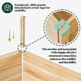 AMERLIFE 3-Tier Raised Garden Bed for Outdoor Gardening, Fir Wood Planter Box with Dividers, Tool-Free Assembly, Garden Box Perfect for Vegetables, Herbs, and Flowers AMERLIFE