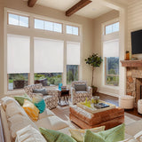 100% Blackout Cordless Roller Window Shades,Blackout Window Blinds,Thermal Insulated UV Protection Roller Blinds,Door Blinds,Window Shades Pull Down for Home,Office,Easy to Install,34" W x 72" H,White Anpark