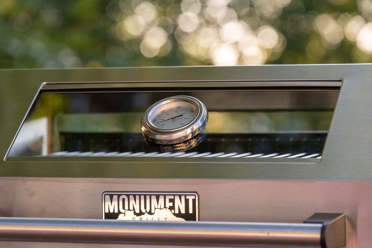 Monument Grills Larger 4-Burner Propane Gas Grills bbq Stainless Steel Heavy-Duty Cabinet Style with Knob Controls Side Burner Mesa 400m with Smoker Box (2 Items) Monument Grills