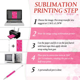 Spakon 36 Pcs Sublimation Beadable Blank Pens Metal Bead Pens DIY Heat Transfer Ballpoint Pen Black Ink Pen Personal Customization Pen Gift for Guest Wedding Students Teacher Office School Spakon