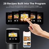 KitchenBoss WIFI Sous Vide Cooker: Ultra-Quiet Sous-vide Cooking Machine 1100 Watts Stainless Steel Immersion Circulator for Kitchen with TFT Preset Recipes, Black KitchenBoss