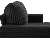 Comkei 89" 2 Seater Black Couches for Living Room Sofas Modern Comfy Corduroy Couch with Deep Seats Oversized Loveseat Sofa for Small Apartment Comkei