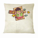 QOMOLANGMA 10 pcs Sublimation Blank Dense Linen Pillow Case Tooth Fairy Pillowcase for Heat Press Transfer DIY(7.87" x 7.87") QOMOLANGMA