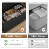 HAUOMS Modern 4 Drawer Dresser, Black Chest of Drawers for Bedroom,Closet Dressers with Drawers for Living Room, Entryway, Hallway HAUOMS