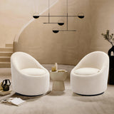 COLAMY Swivel Accent Chair, 360° Swivel Chair with Hidden Storage, Modern Small Barrel Swivel Armchair for Living Room/Bedroom, Beige COLAMY