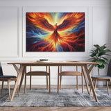 QEOPGNE Fire Bird Phoenix Rising Wall Art Fantasy Phoenix Poster Canvas Art Prints for Bedroom Office Living Room Pictures Paintings Cool Phoenix Wall Decor for Mens Women Unframed 12x18inch(30x45cm) QEOPGNE