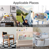 JSJSYO Bedside Storage Organizer Hanging Storage Basket Multi-function Organizer Caddy for Headboards Bed Rails Bunk Beds Hospital Bed Rooms Home College Dorm (lightgrey) WoodArtSupply