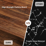 LUCKUP Floating Wall Shelves Wall Mounted Projector Shelf Wood AV Media Stand with 2 Shelves, Entertainment Center with Strengthened Metal Steel Frame LUCKUP