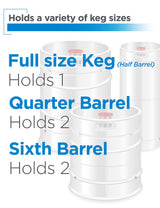 BLACK+DECKER Beer Kegerator, 6.1 Cu. Ft. Extra Large Capacity Draft Beer Machine for Home with Double Tap & 2-Shelf Fridge BLACK+DECKER