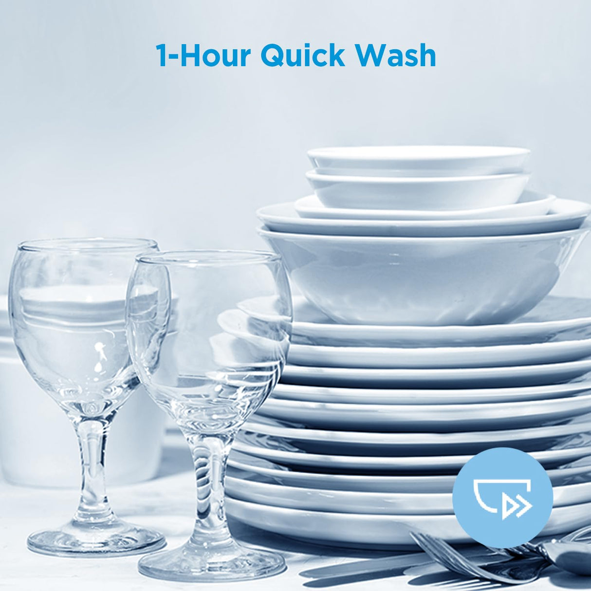 Midea MDF18A1AST Built-in Dishwasher with 8 Place Settings, 6 Washing Programs, Stainless Steel Tub, Heated Dry, Energy Star Midea